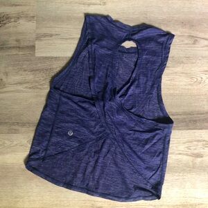 Lululemon Tank- purple w/criss-cross back